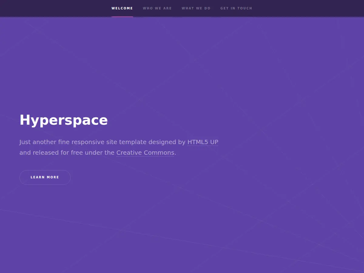Plantilla Hyperspace de HTML5 UP