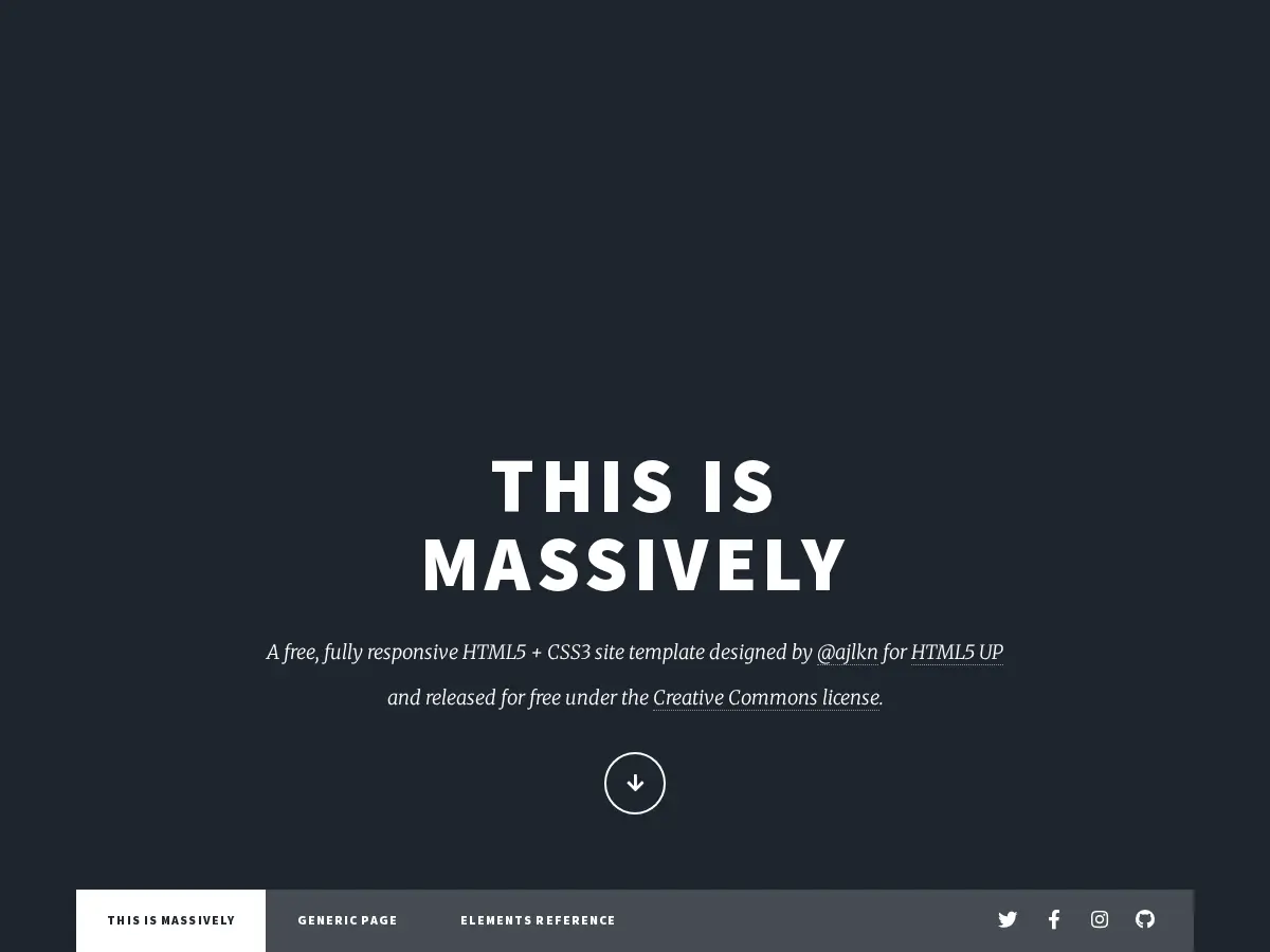 Plantilla Massively de HTML5 UP