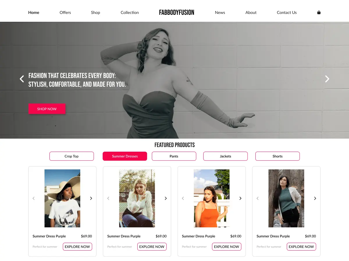 Captura oficial del tema FSE Fashion Store