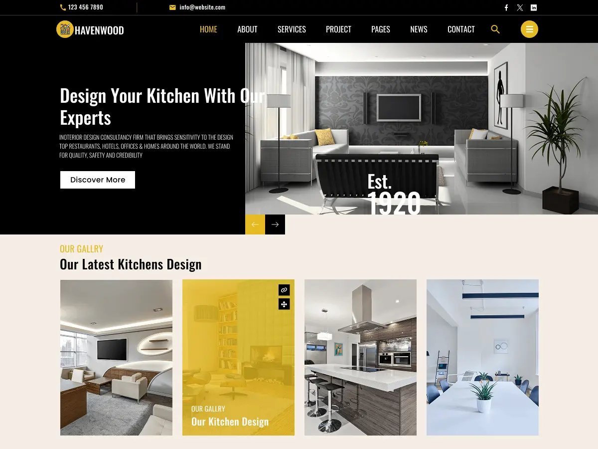 Captura oficial del tema Home Styling Interior