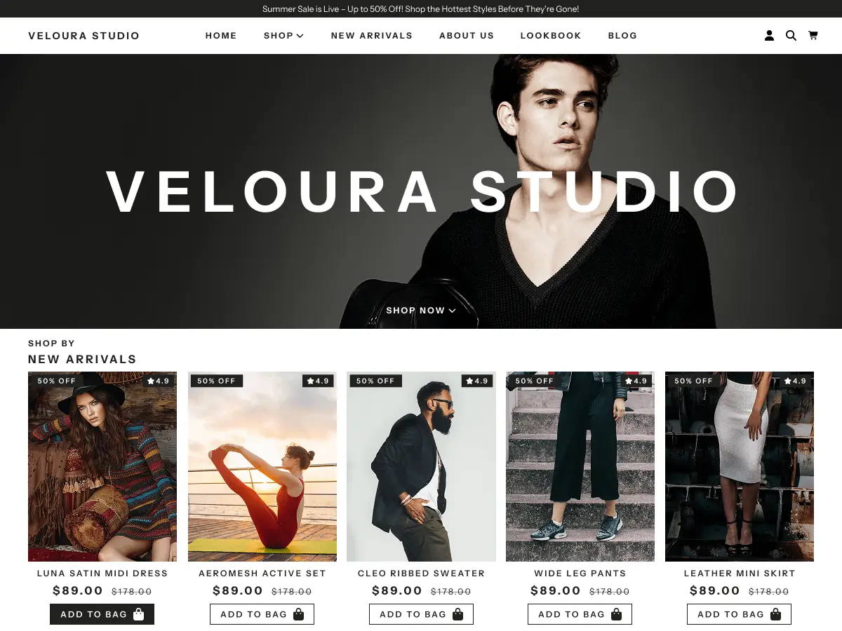 Captura oficial del tema Modern Fashion Store