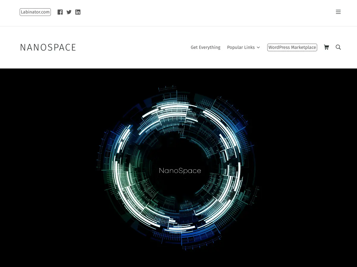Captura oficial del tema NanoSpace