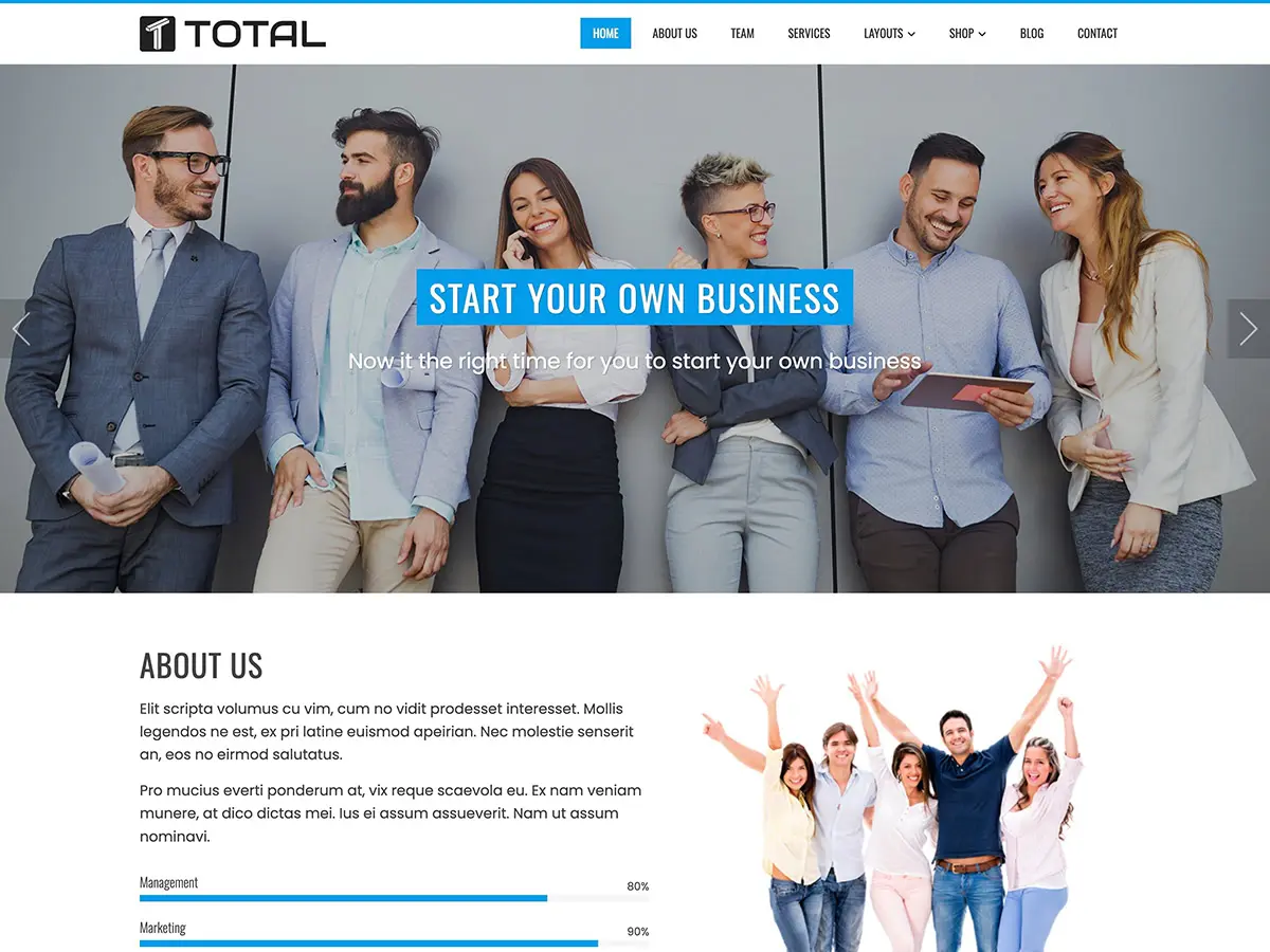 Captura oficial del tema Total