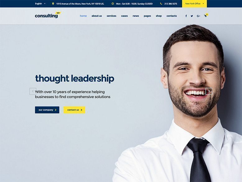 Consulting - WordPress template for consulting and finance companies