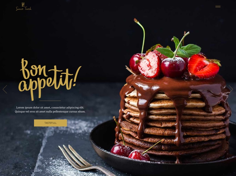 Sweet Tooth - Plantilla WordPress para cafeterías, chocolaterías, bombonerías y pastelerías