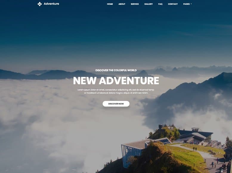 Adventure - Plantilla HTML5 y CSS3 gratis para agencias de viajes y turismo