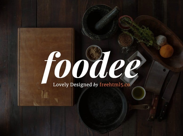 Foodee - Plantilla HTML5 gratis para restaurantes y cafeterías