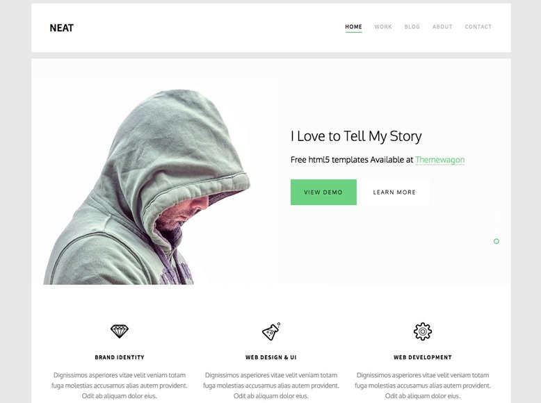 Neat - Plantilla HTML5 gratis para portafolios, agencias y freelances