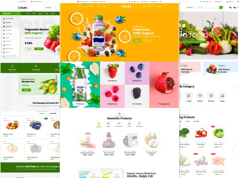 Biolife - Plantilla WordPress para tiendas y supermercados ecológicos