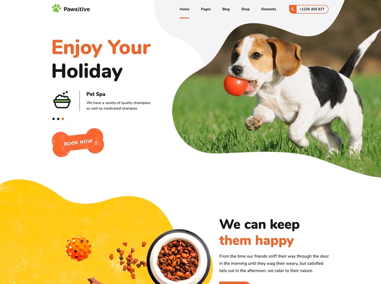 Pawsitive - Plantilla WordPress para alojamientos y hoteles de mascotas, tiendas de animales