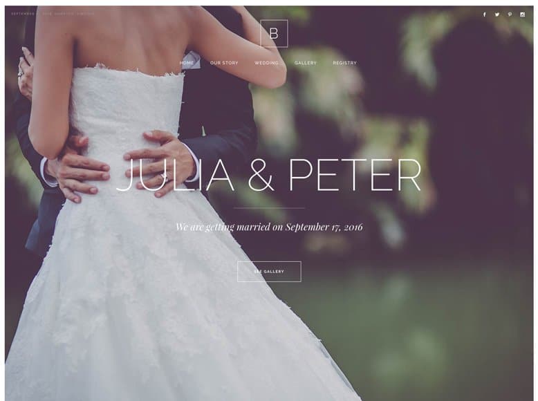 Bridge - Plantilla WordPress para bodas y eventos matrimoniales