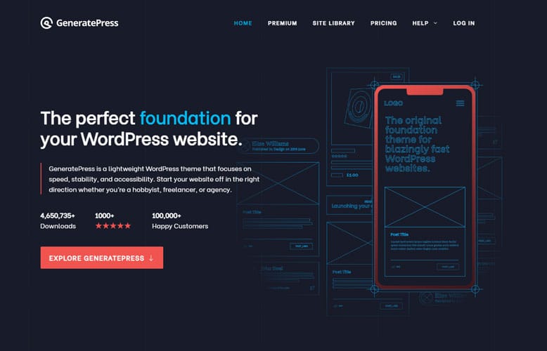 GeneratePress - La mejor plantilla WordPress gratis multipropósito