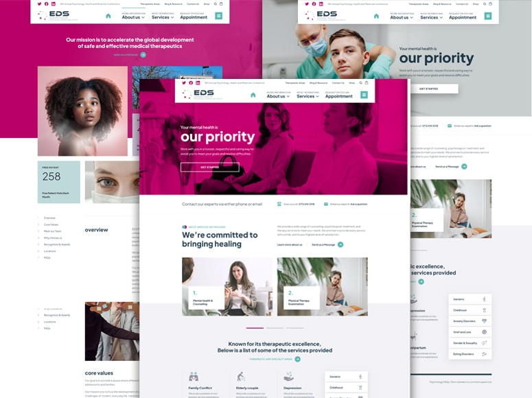 EDS - Plantilla WordPress para psicólogos, terapeutas, trastornos mentales, psiquiatras