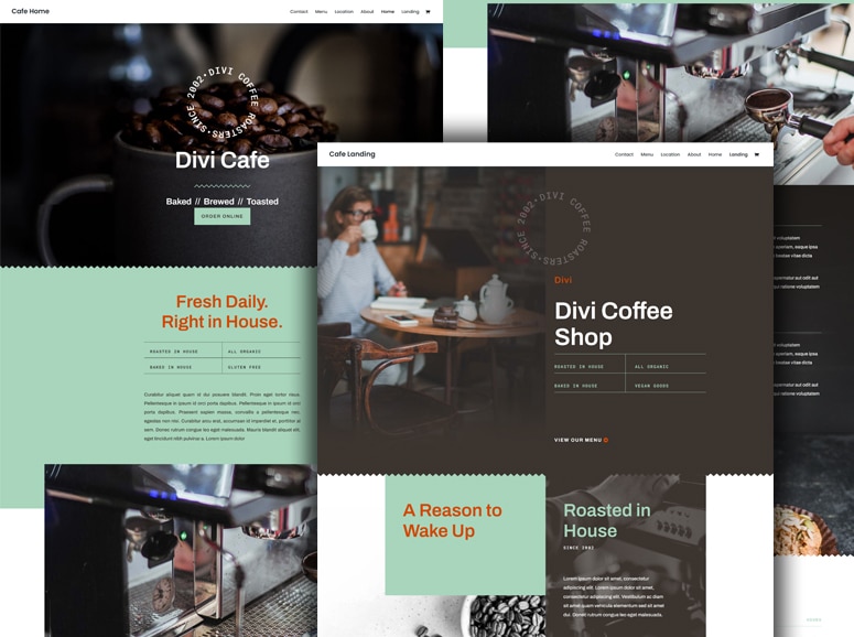 Divi - Plantilla WordPress elegante para cafeterías, teterías, pastelerías y panaderías