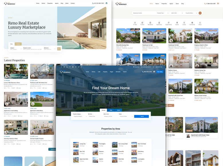 WP Residence - Plantilla WordPress para venta de propiedades e inmuebles